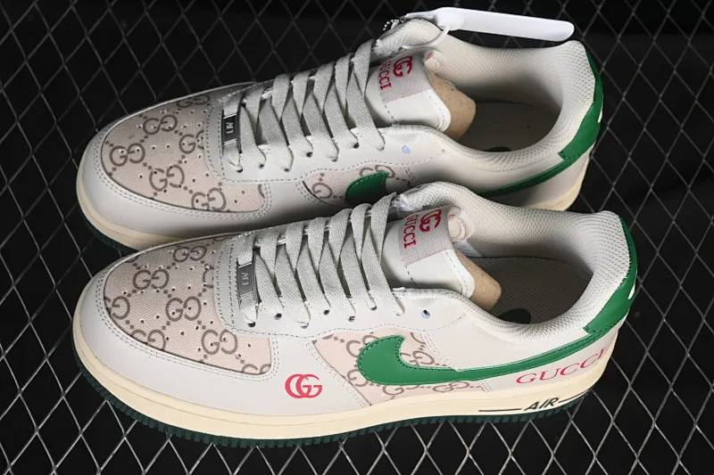 All categories Nk Air Force 1 Air Force series Nk Air Force 1 Low Air Force low-top Nike Air Force 1'07 Low Gucci joint gray-green hook Air Force 1 low-top casual sneakers AH8462-003